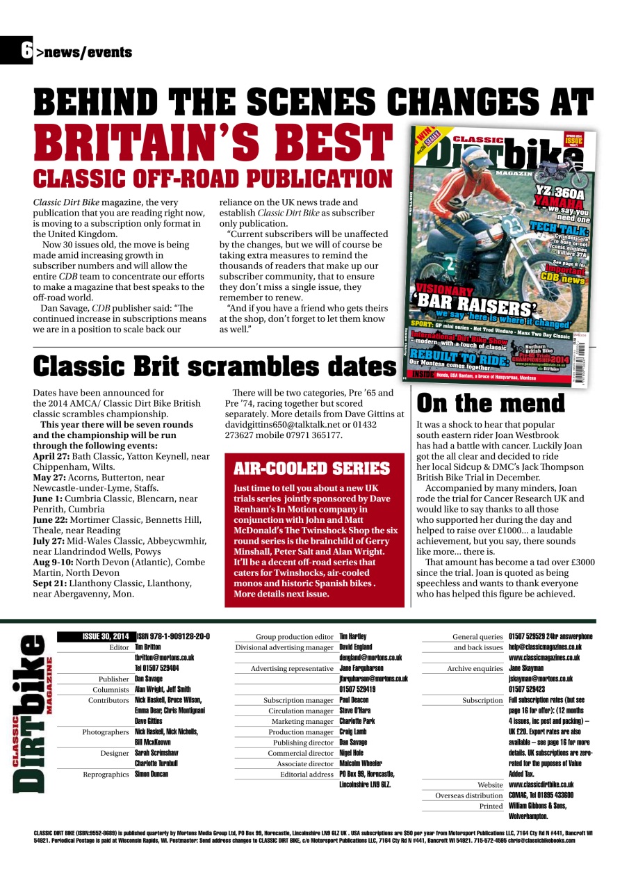Classic Dirt Bike Preview Pages