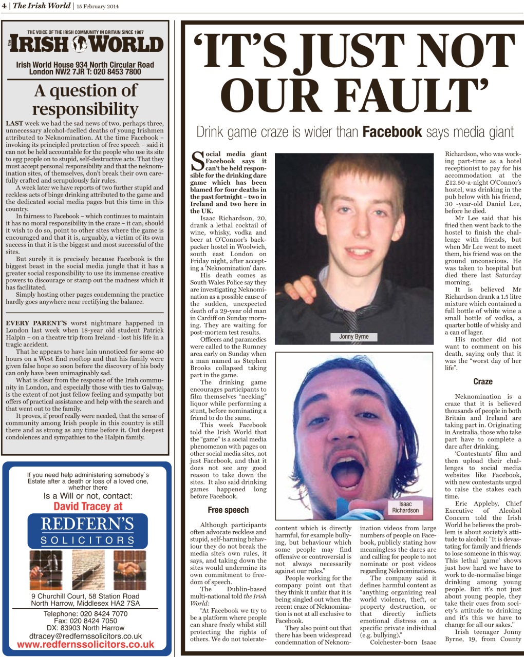 Irish World Preview Pages