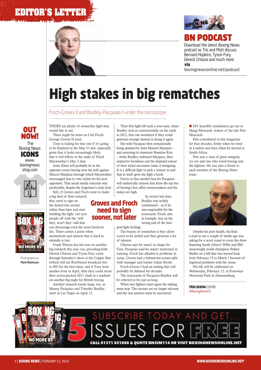 Boxing News Preview Pages