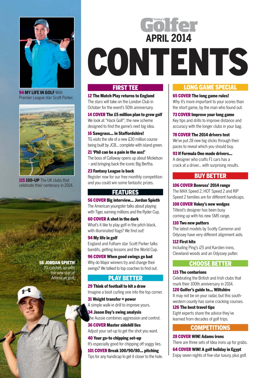 Today's Golfer Preview Pages