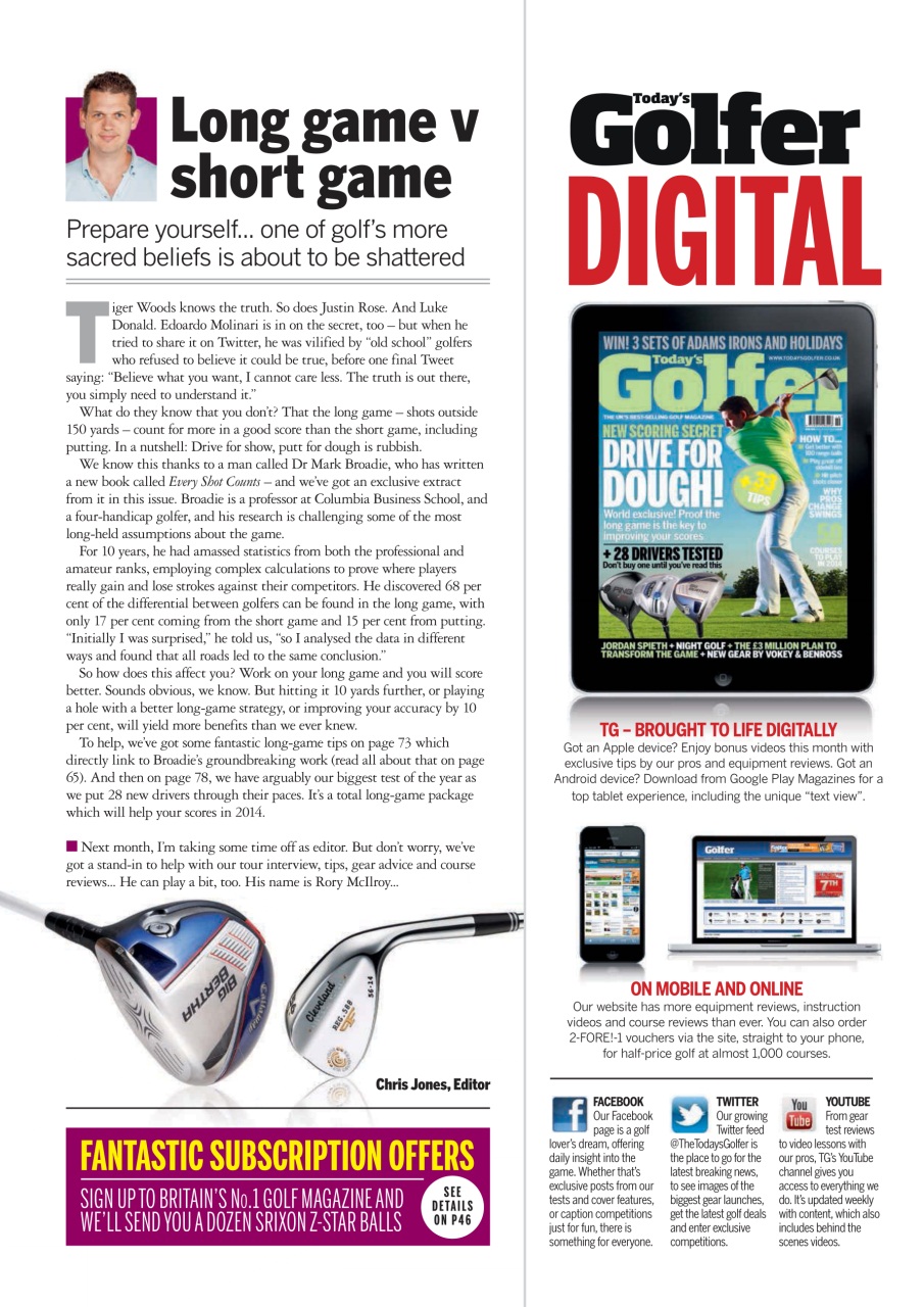 Today's Golfer Preview Pages
