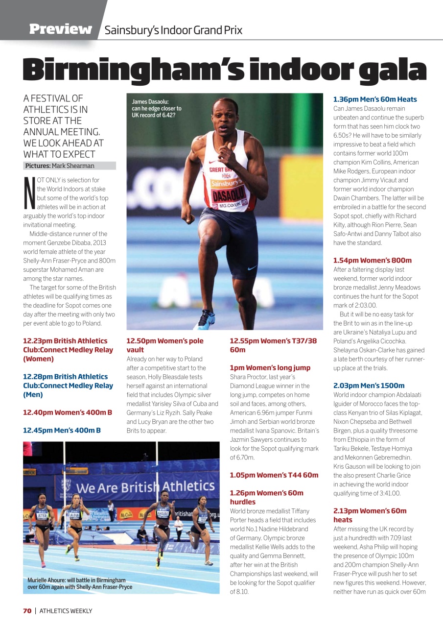 AW – Athletics Weekly Magazine Preview Pages
