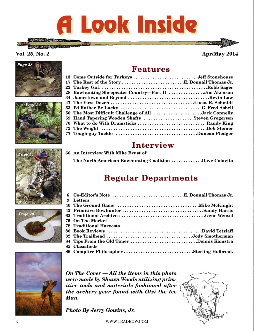 Traditional Bowhunter Magazine Preview Pages