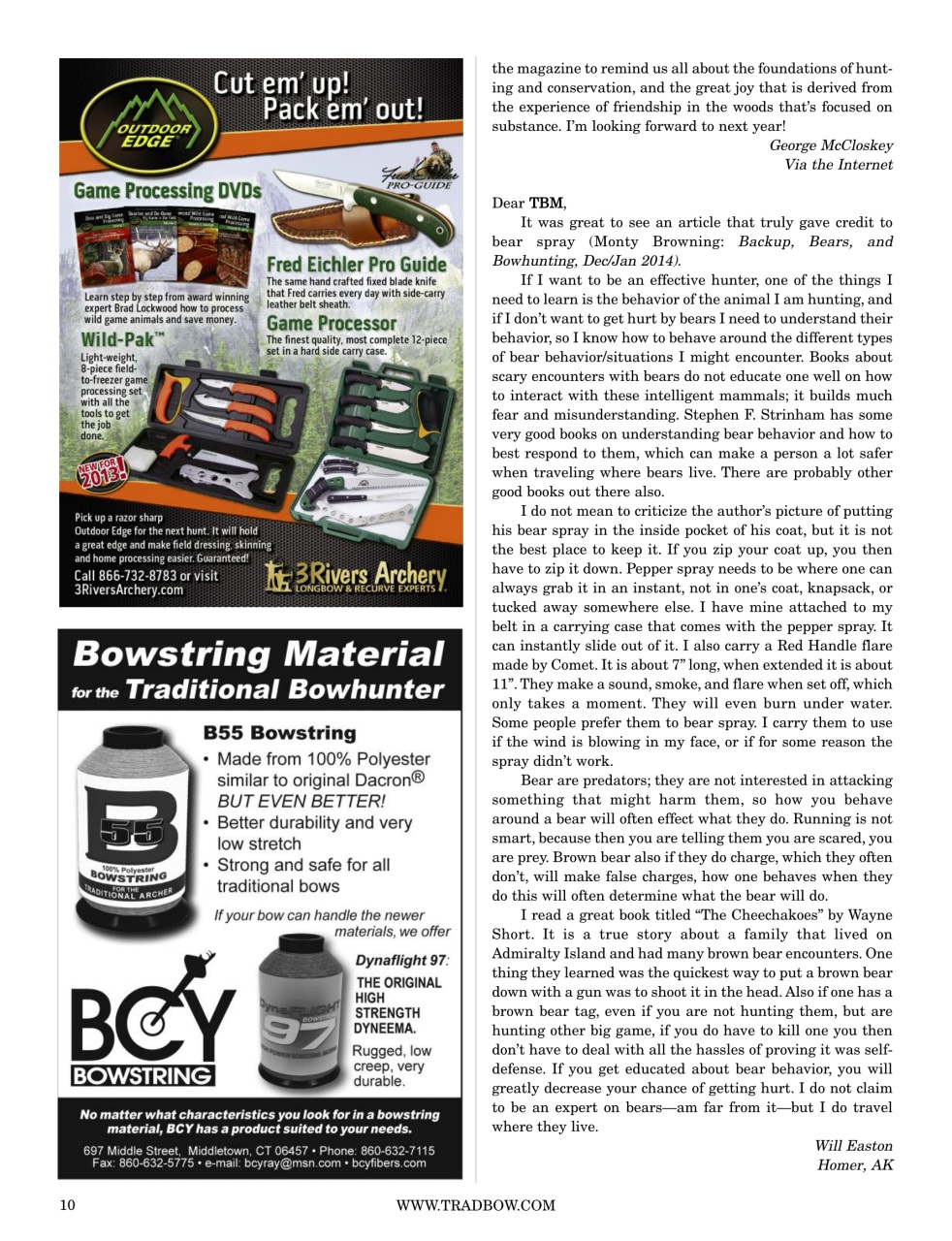 Traditional Bowhunter Magazine Preview Pages