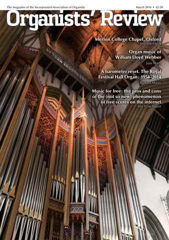 Organists' Review issue March 2014