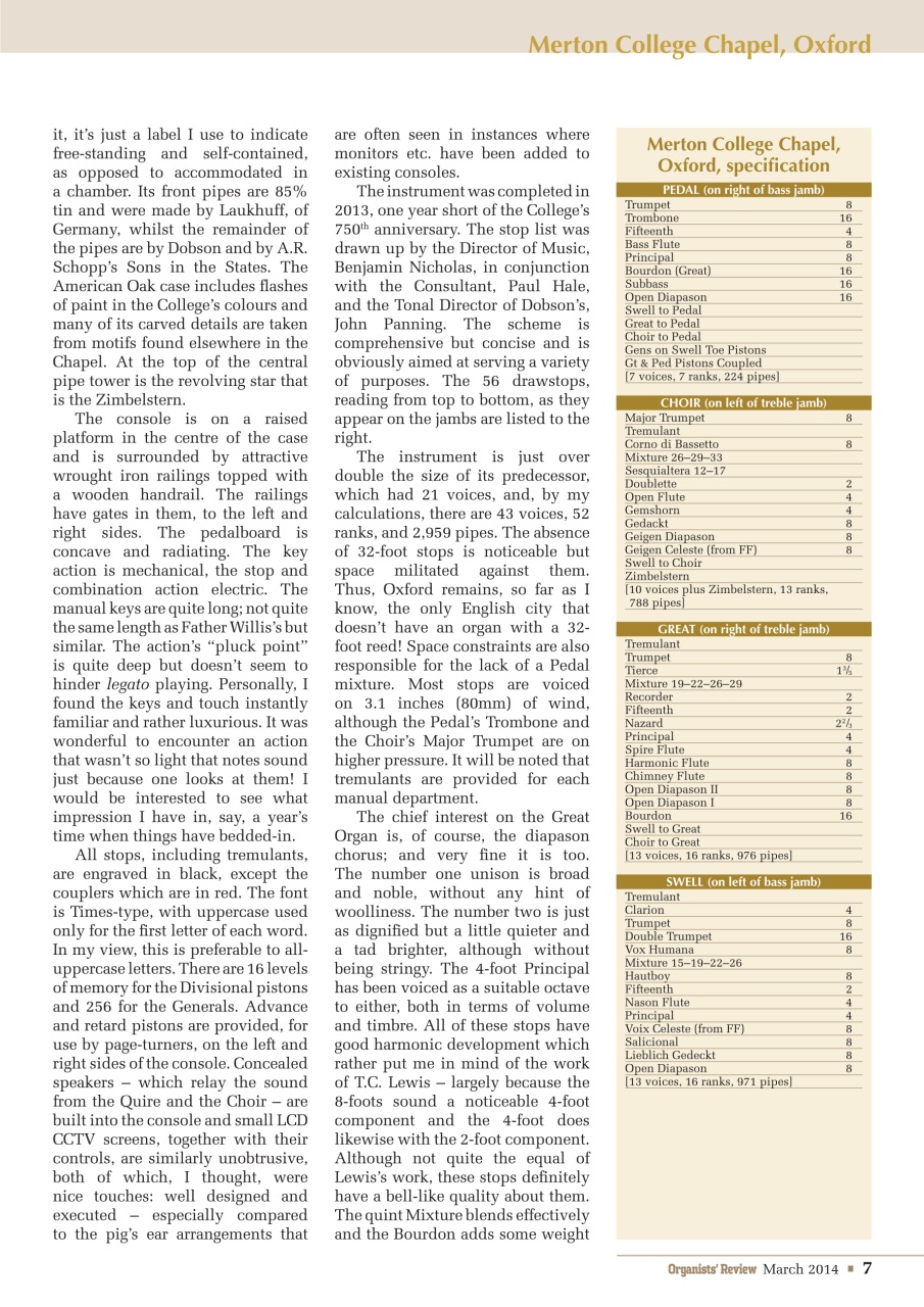Organists' Review Preview Pages
