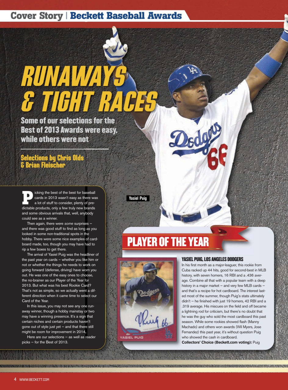 Beckett Baseball Magazine Preview Pages