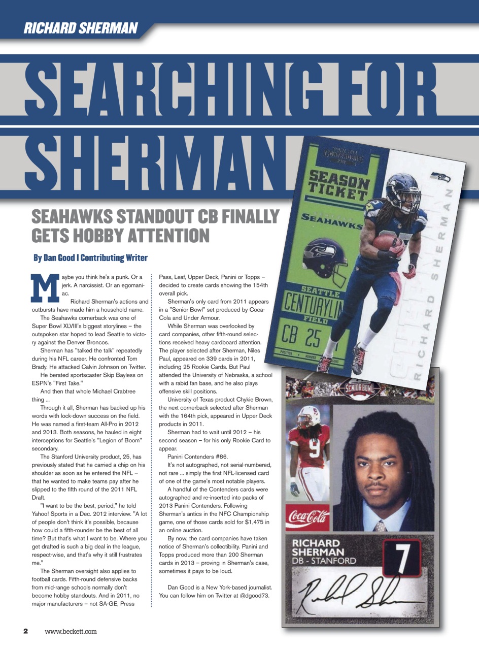Beckett Football Magazine Preview Pages