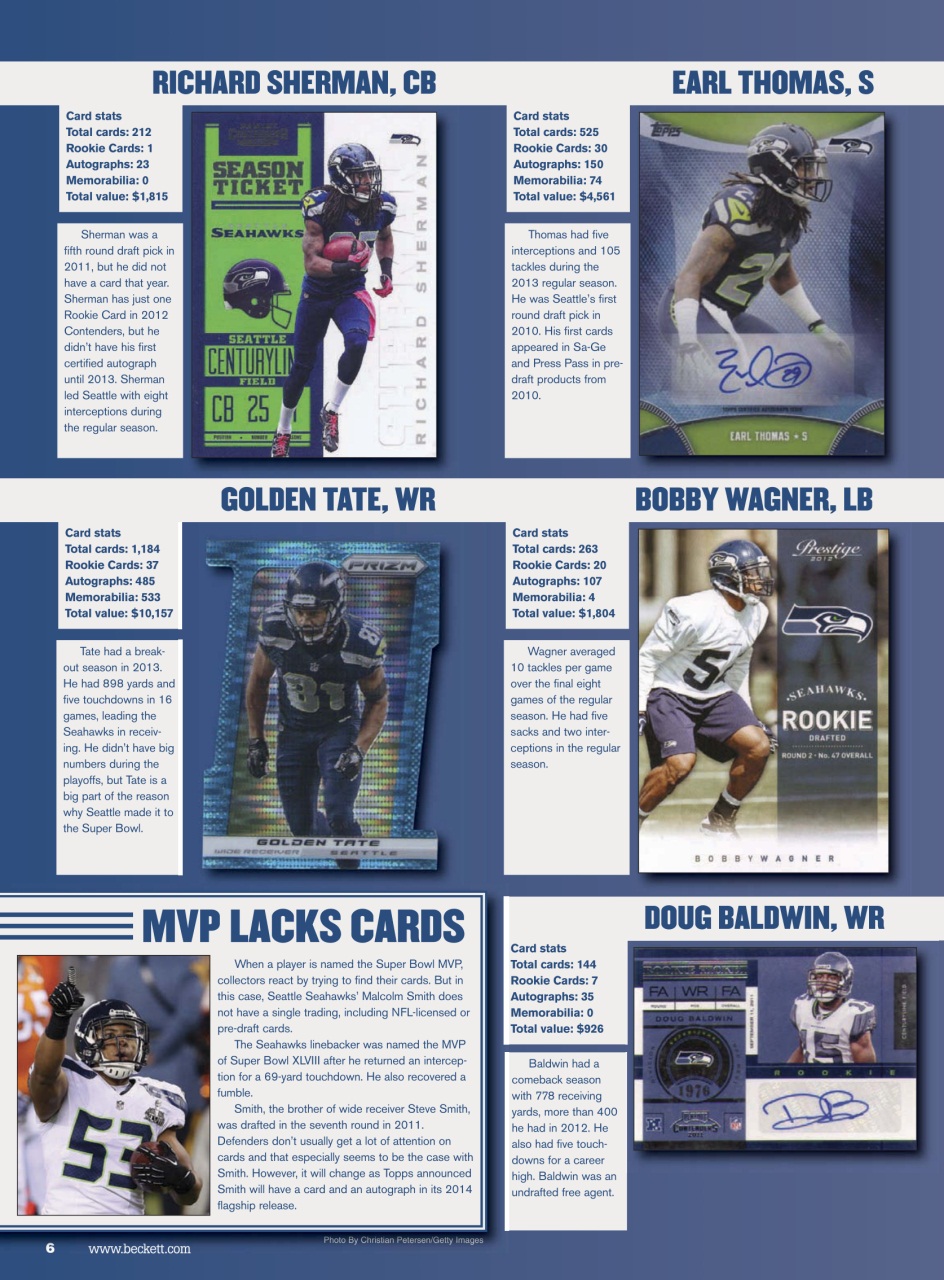 Beckett Football Magazine Preview Pages