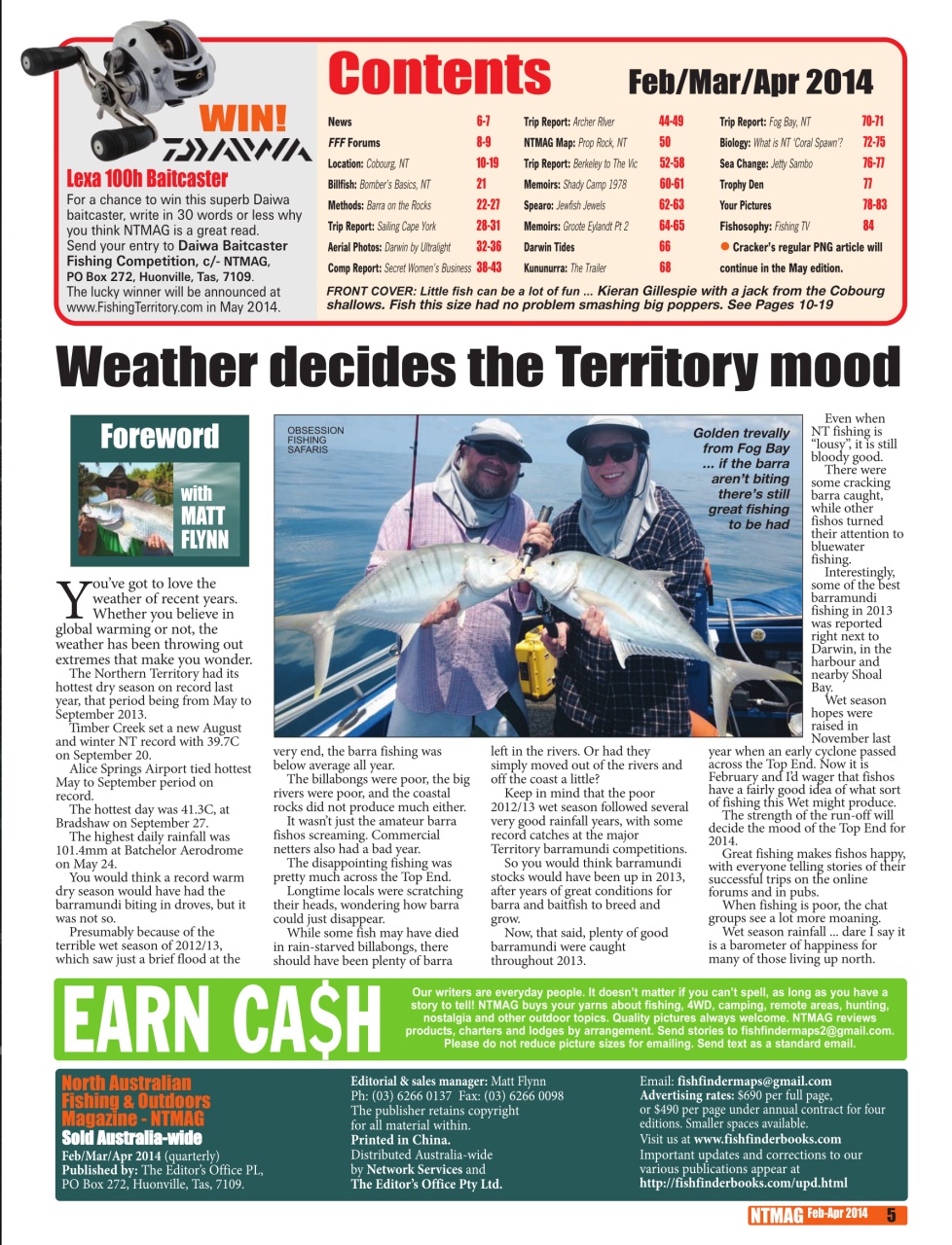 North Australian Fishing and Outdoors Magazine Preview Pages