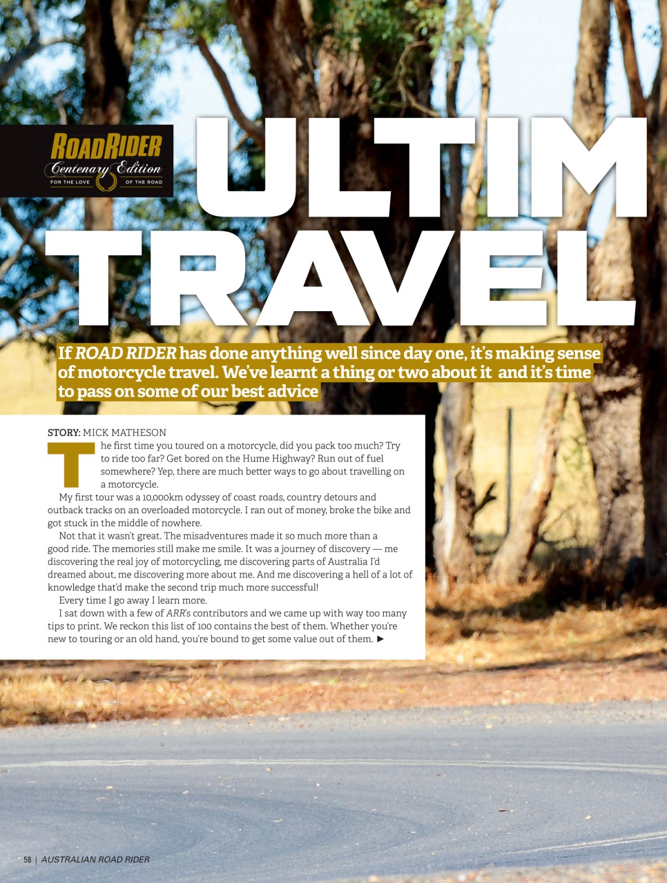 Australian Road Rider Preview Pages