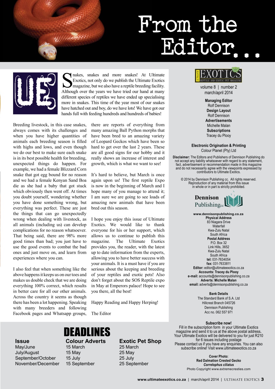 Ultimate Exotics Preview Pages