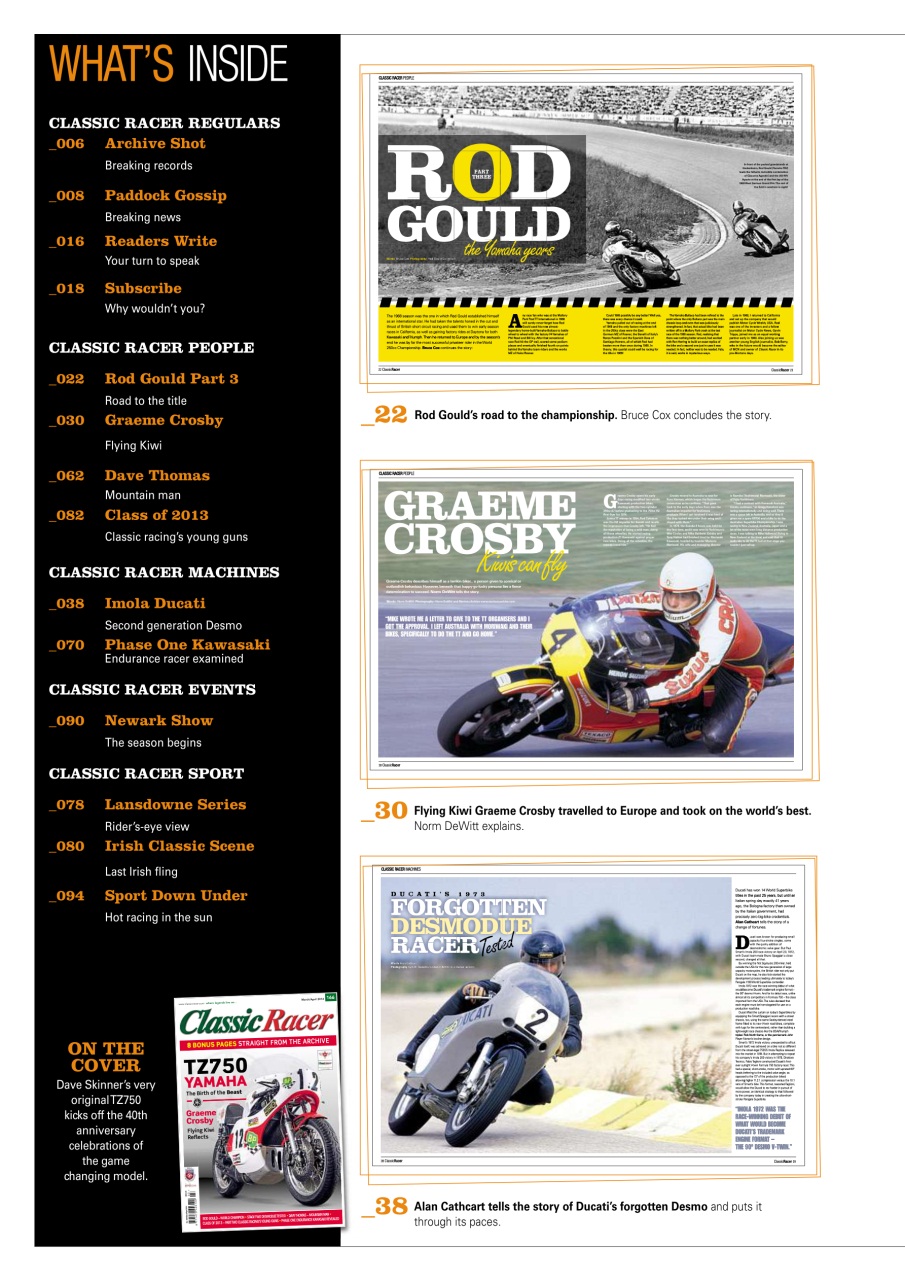 Classic Racer Preview Pages