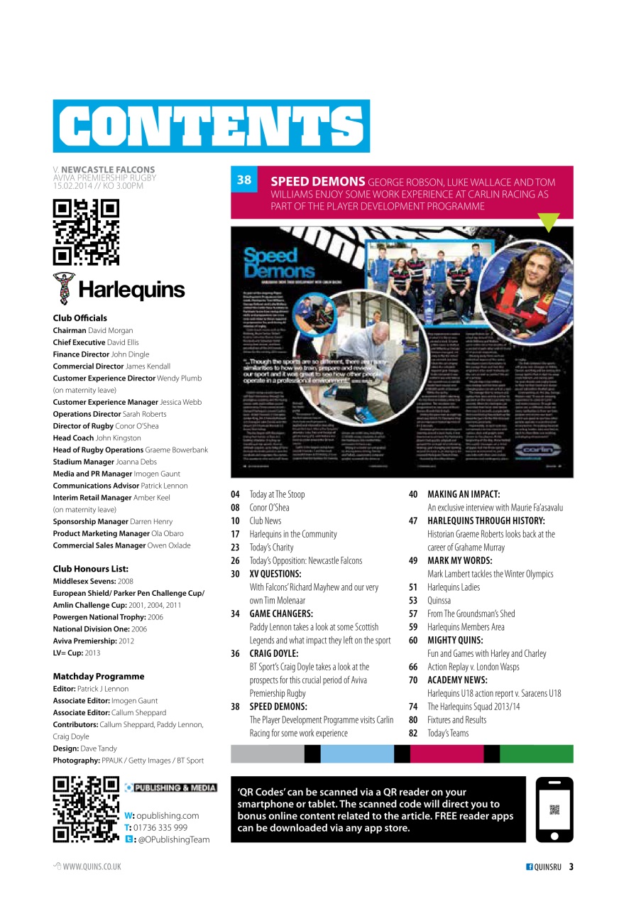 Harlequins Preview Pages