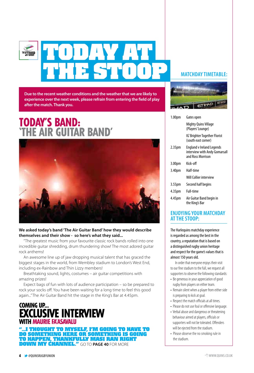 Harlequins Preview Pages