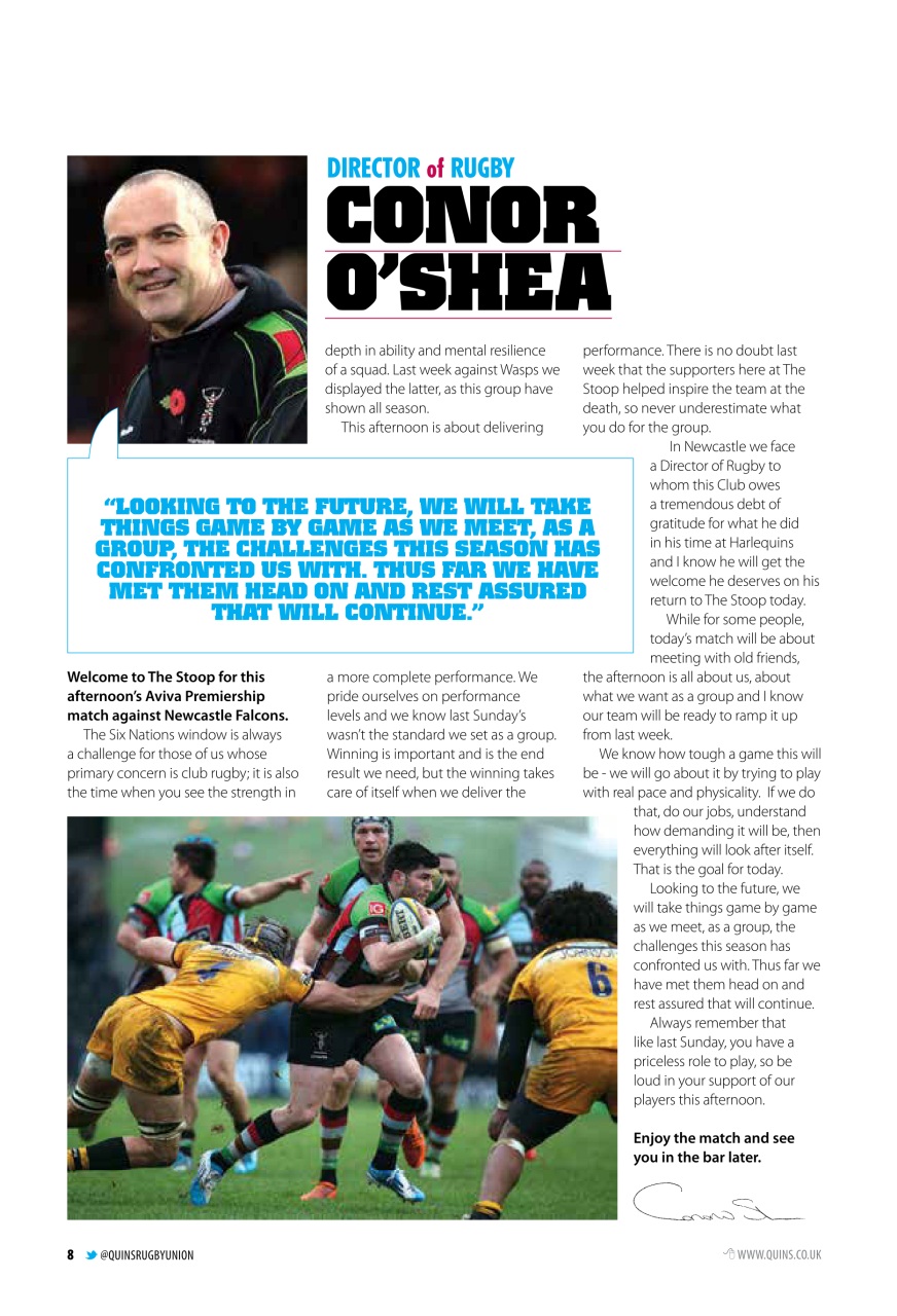 Harlequins Preview Pages