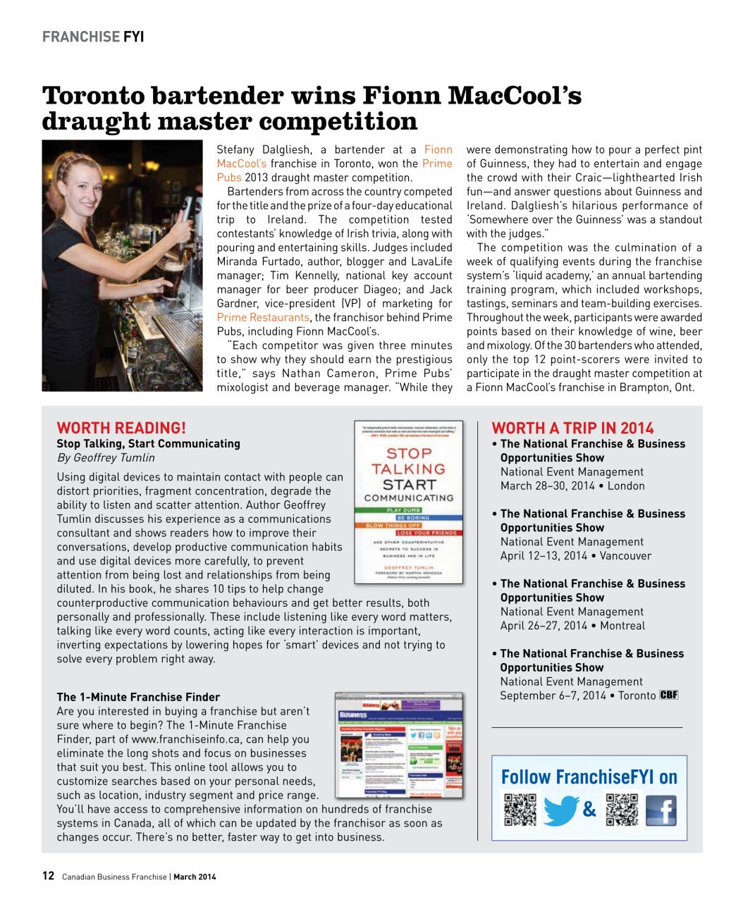 Canadian Business Franchise Preview Pages