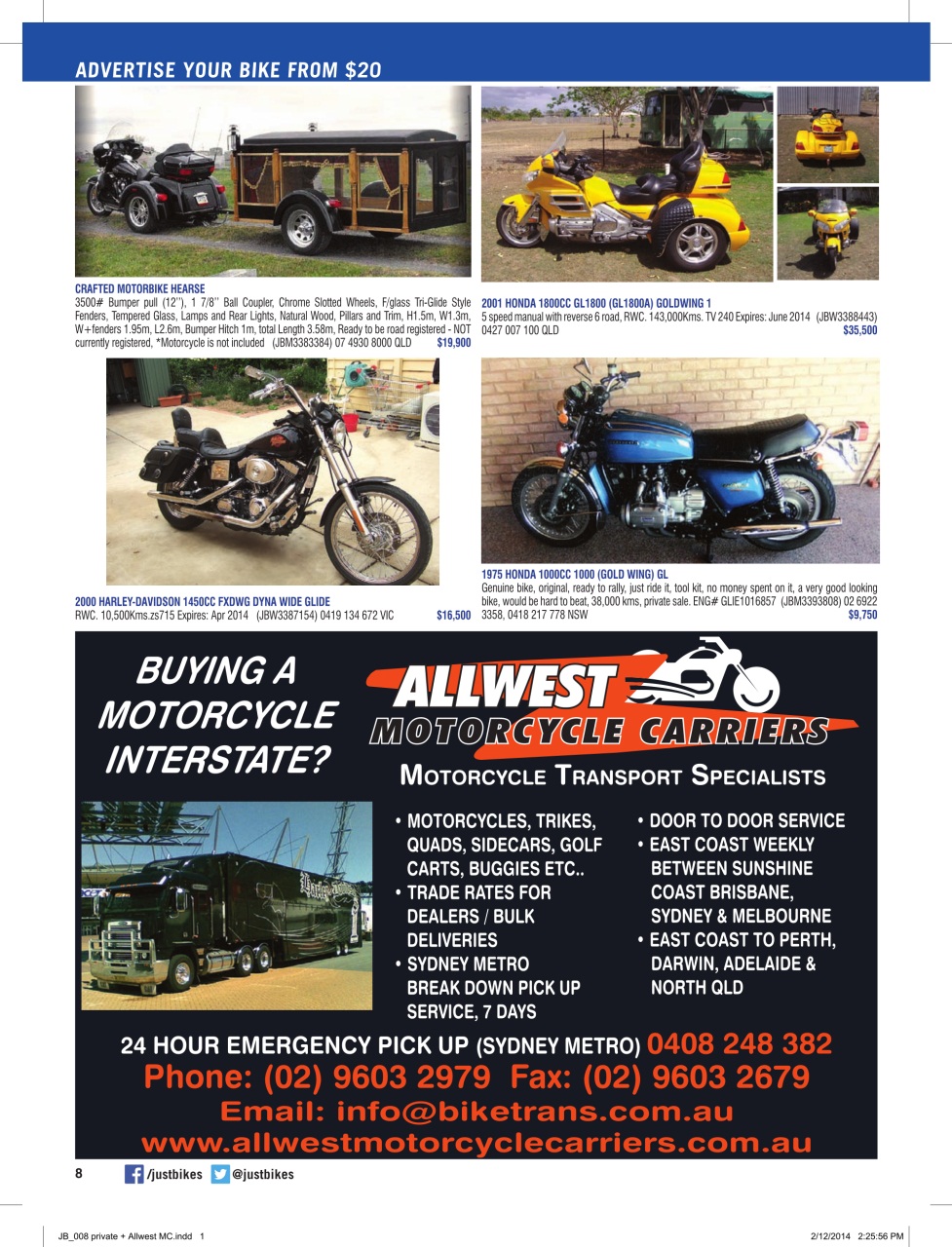 JUST BIKES Preview Pages