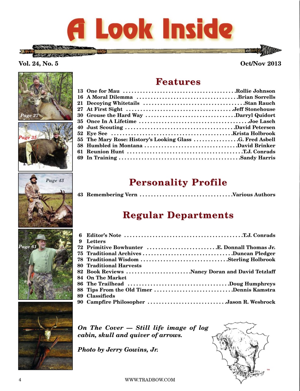 Traditional Bowhunter Magazine Preview Pages