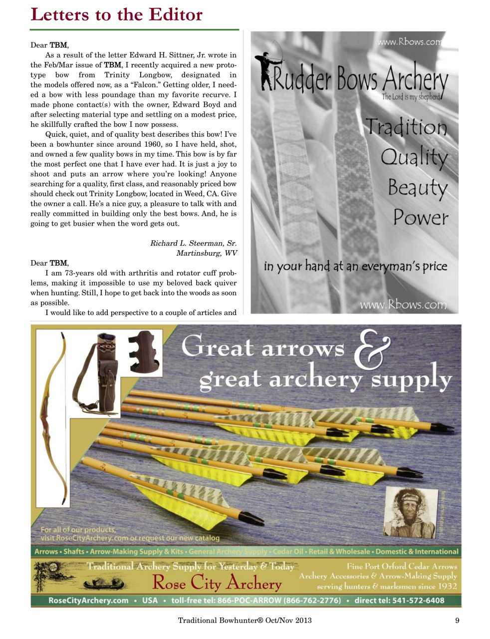 Traditional Bowhunter Magazine Preview Pages