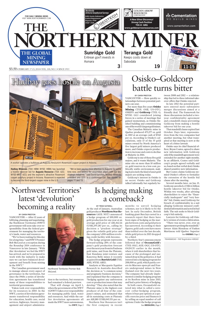 The Northern Miner Preview Pages