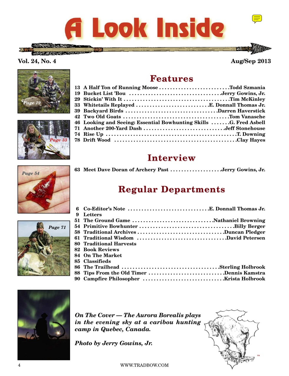 Traditional Bowhunter Magazine Preview Pages