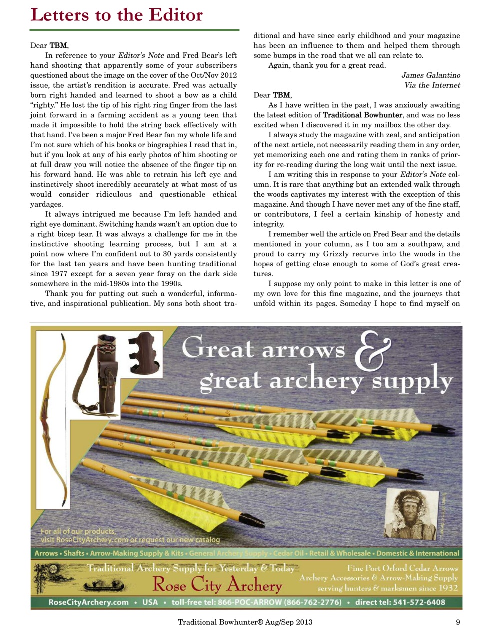 Traditional Bowhunter Magazine Preview Pages