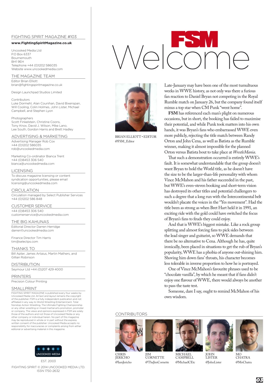 Wrestletalk Magazine Preview Pages