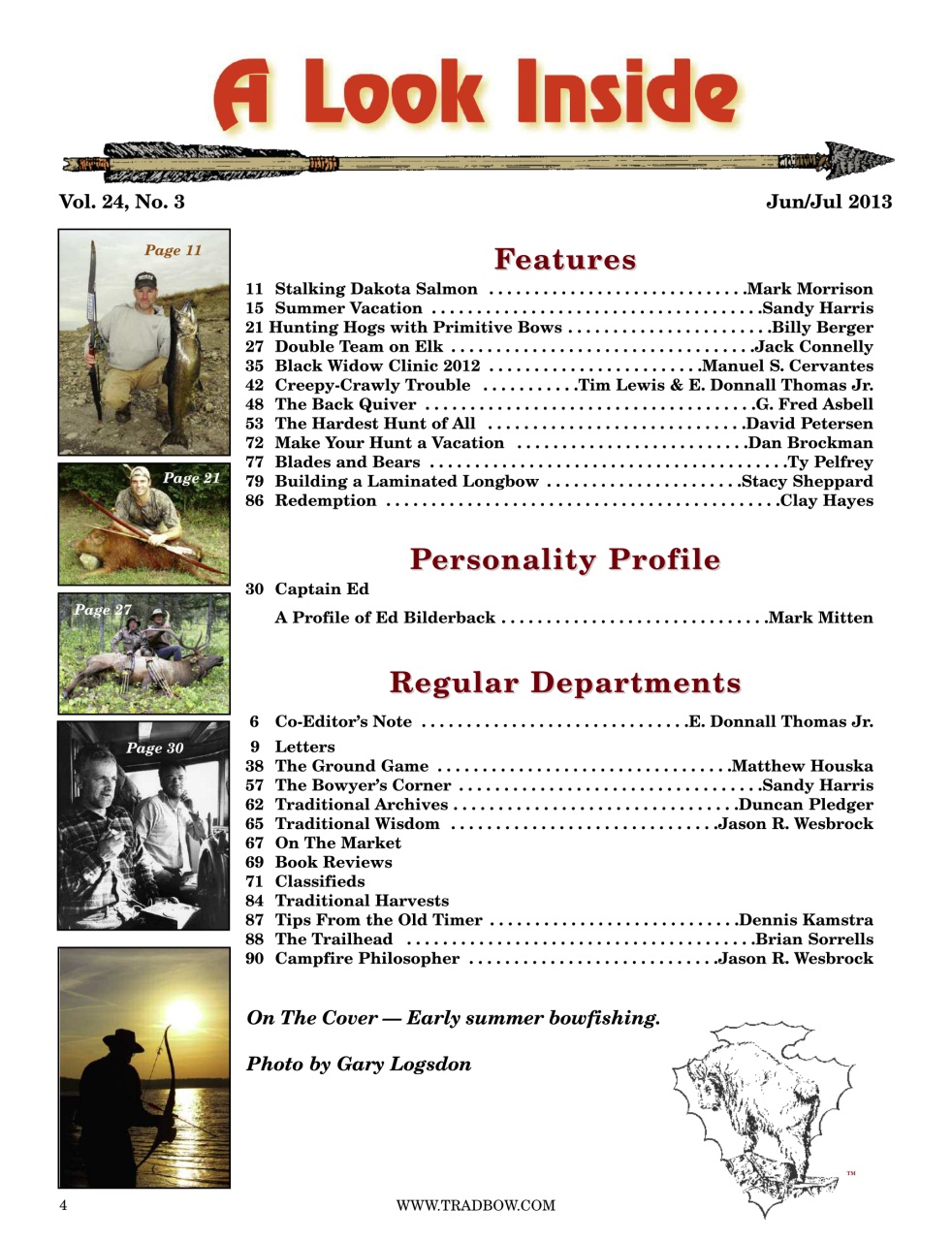 Traditional Bowhunter Magazine Preview Pages