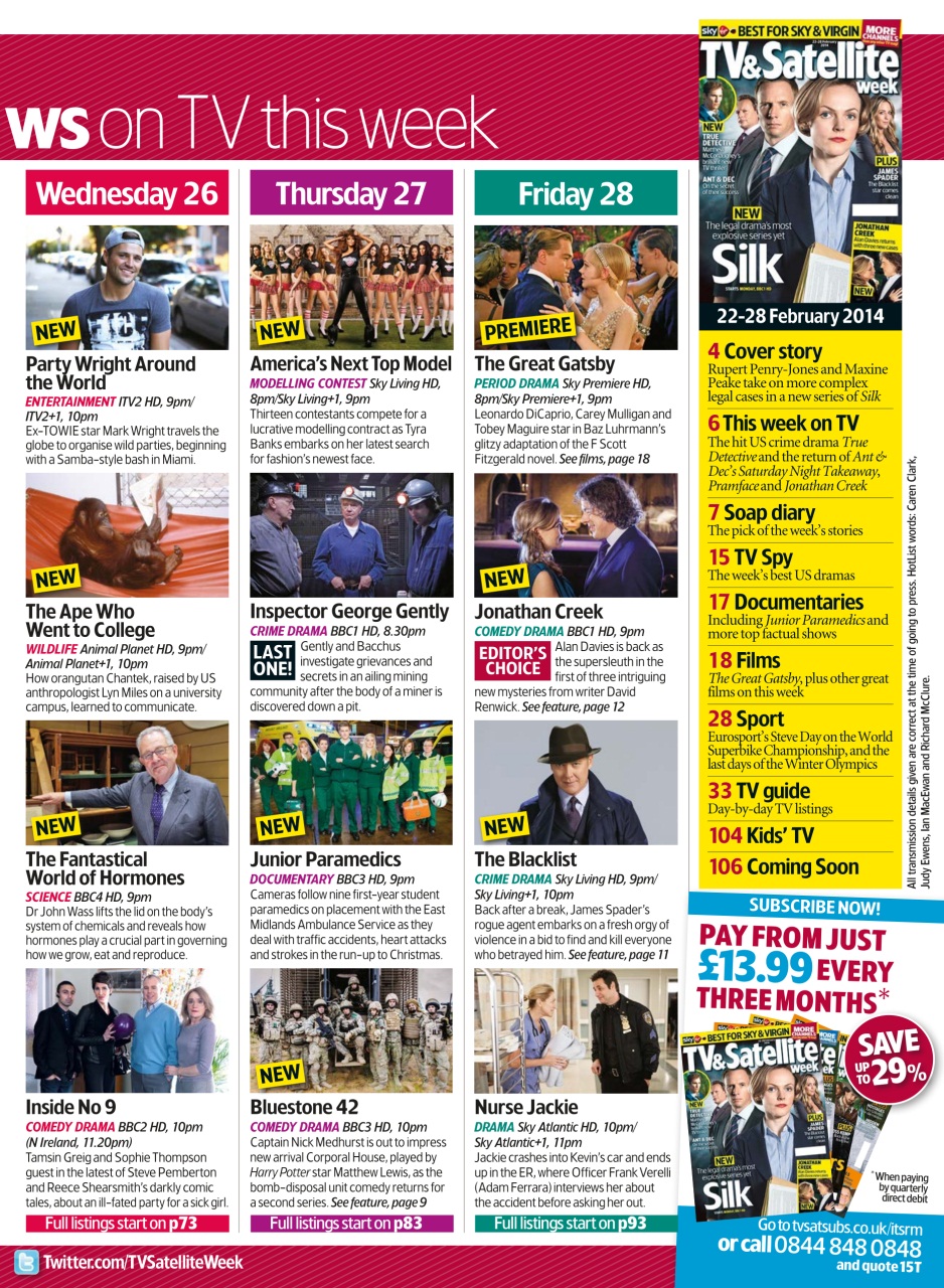 TV & Satellite Week Preview Pages