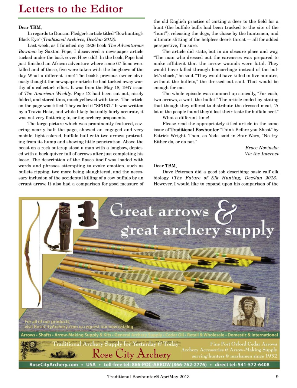 Traditional Bowhunter Magazine Preview Pages