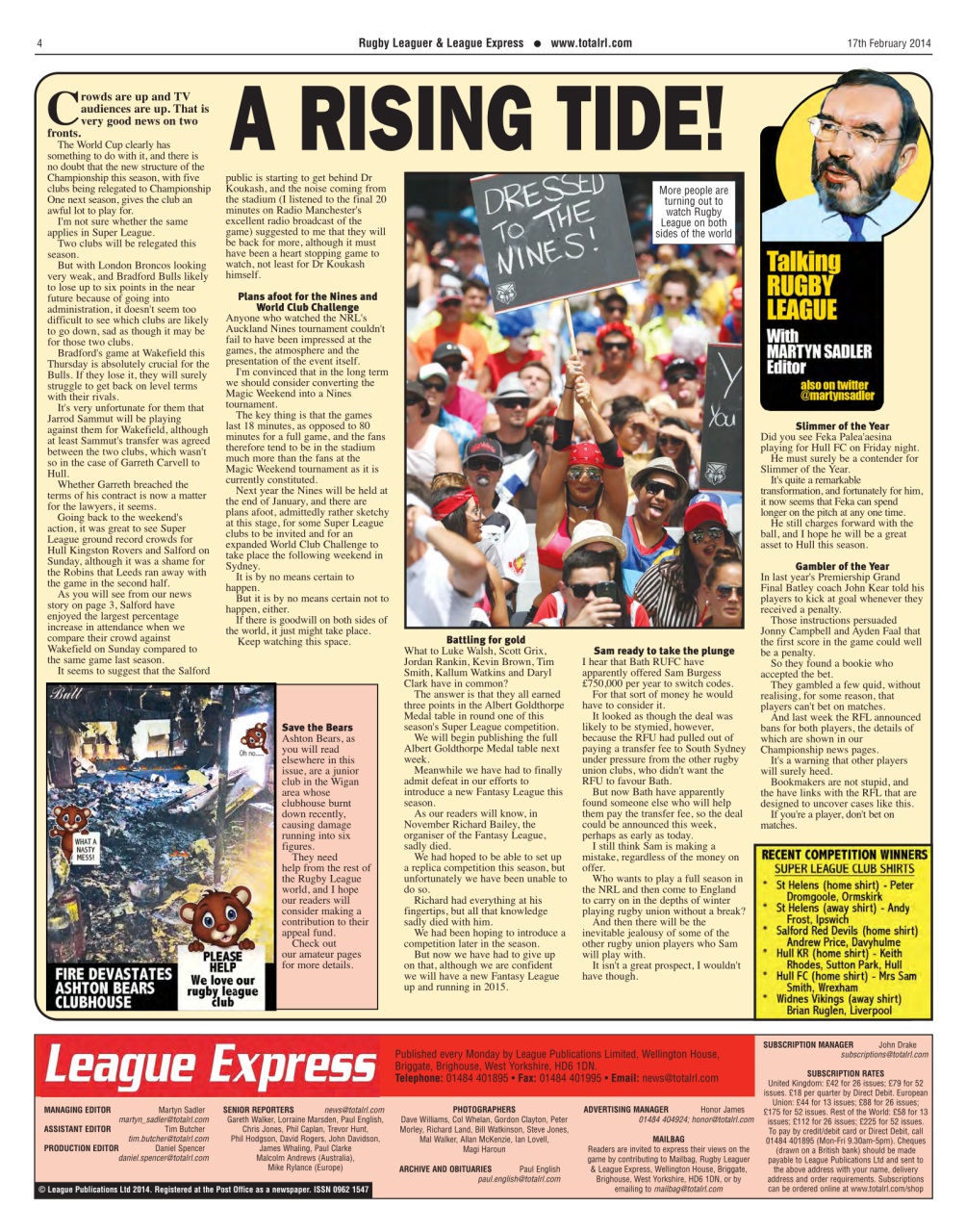 League Express Preview Pages