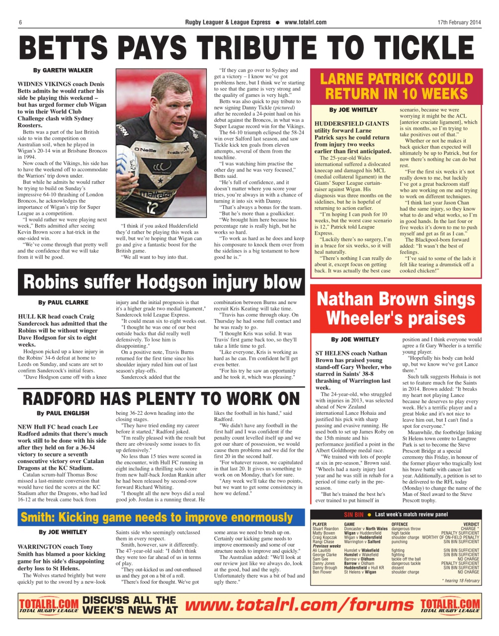 League Express Preview Pages