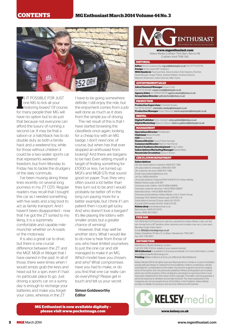 MG Enthusiast Preview Pages