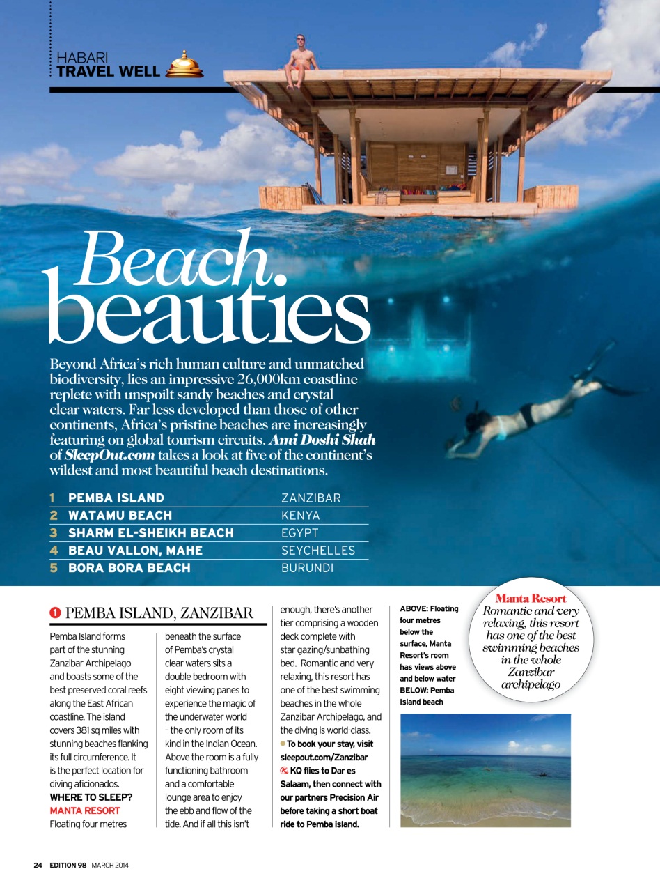 MSAFIRI – Kenya Airways Inflight Preview Pages