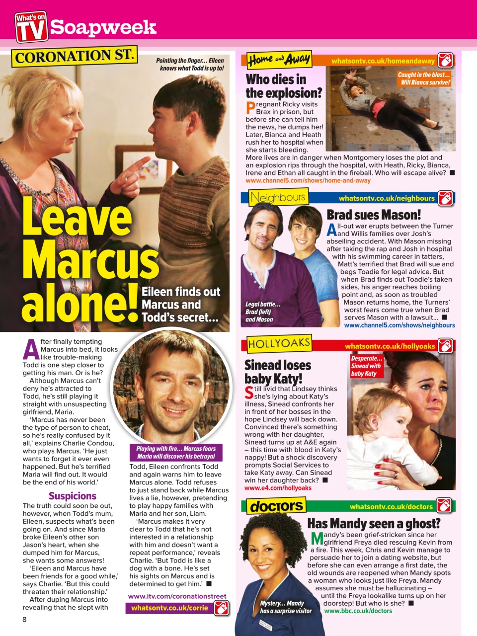 What's on TV Preview Pages