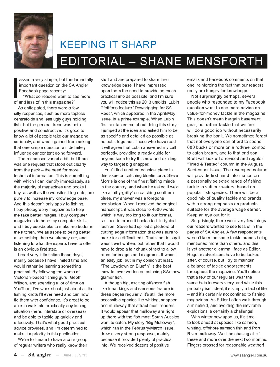 South Australian Angler Preview Pages