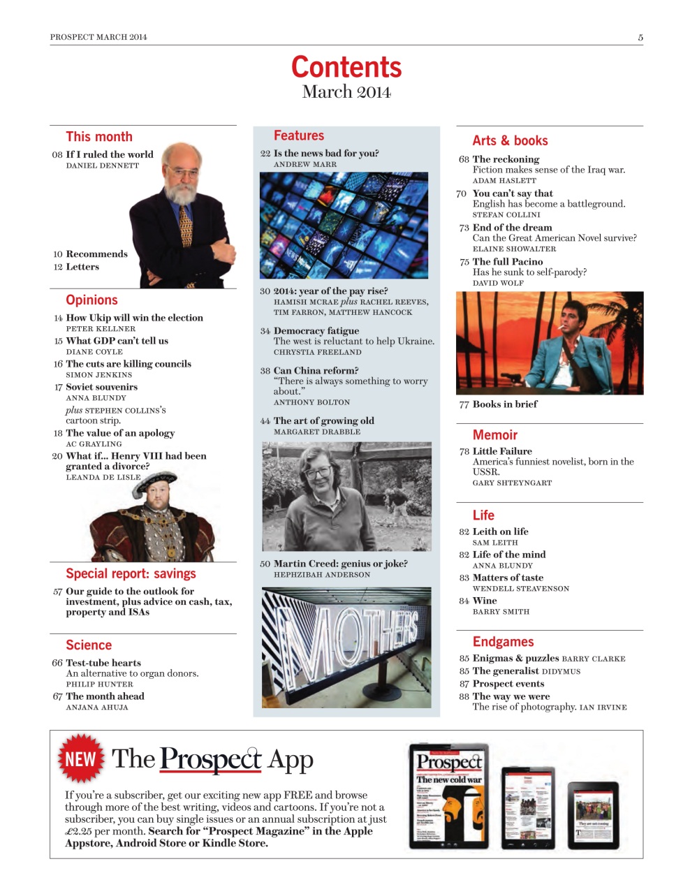 Prospect Magazine Preview Pages