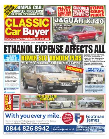 Classic Car Buyer issue No.216 Ethanol Expense Affects All