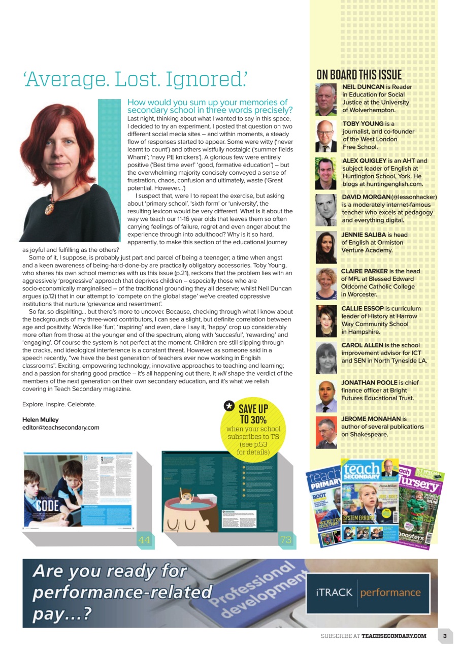 Teach Secondary Preview Pages