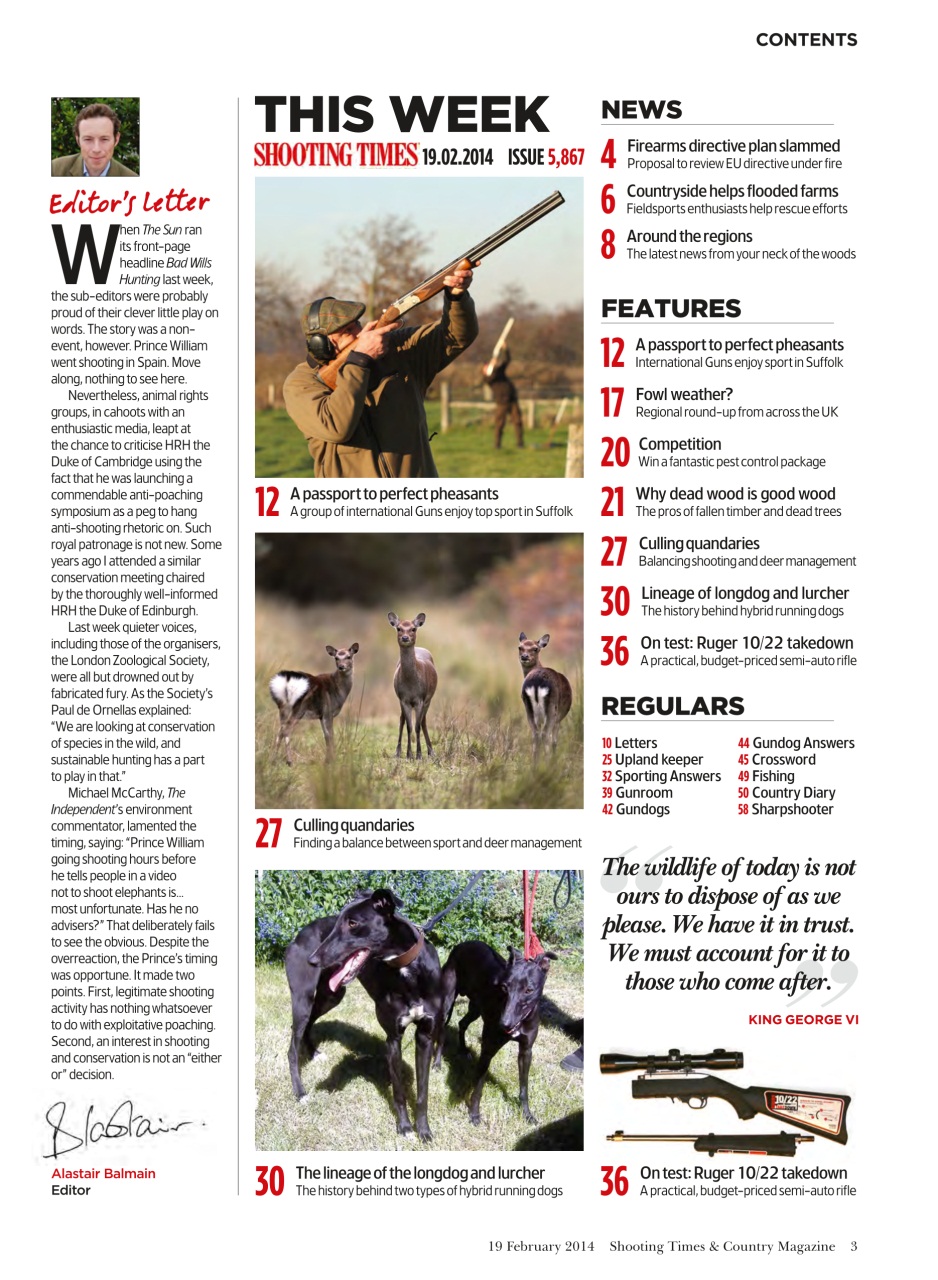 Shooting Times & Country Preview Pages