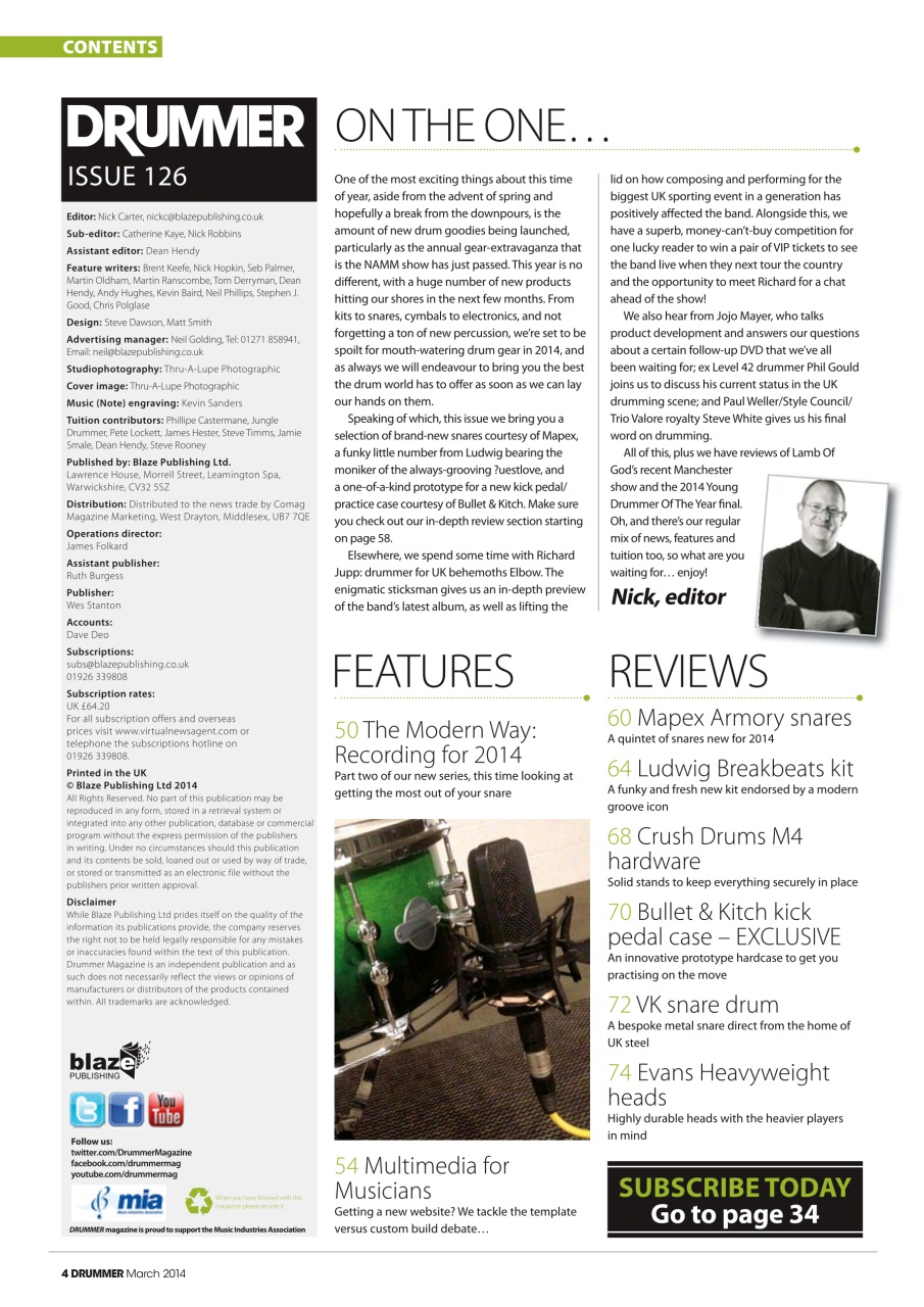 iDrum magazine: Never miss a beat Preview Pages
