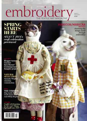 Embroidery Magazine issue March/April 2014