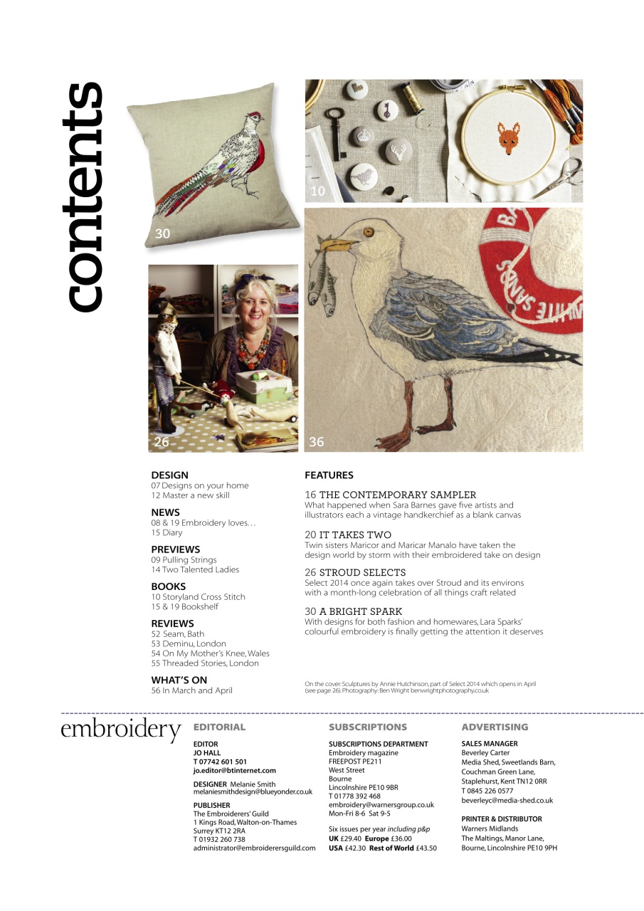 Embroidery Magazine Preview Pages