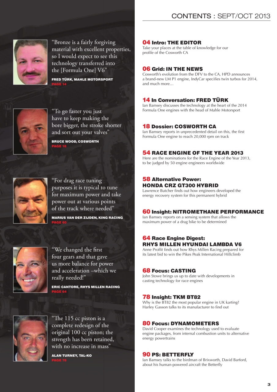 Race Engine Technology Preview Pages