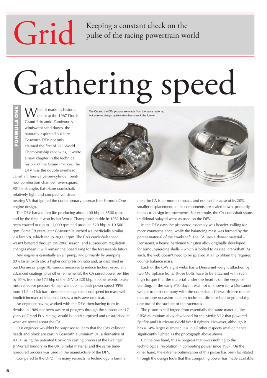 Race Engine Technology Preview Pages