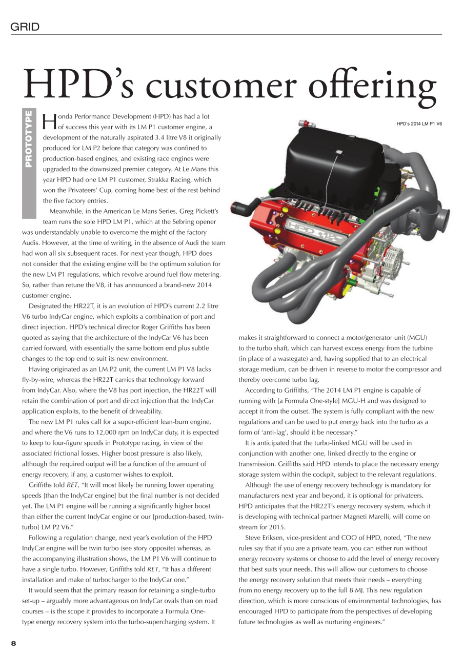 Race Engine Technology Preview Pages