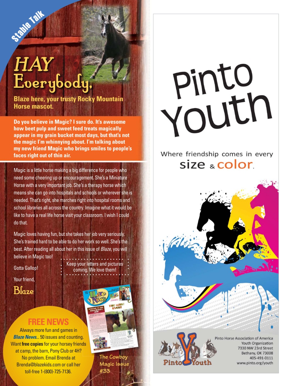 Blaze Magazine For Horse Crazy Kids Preview Pages