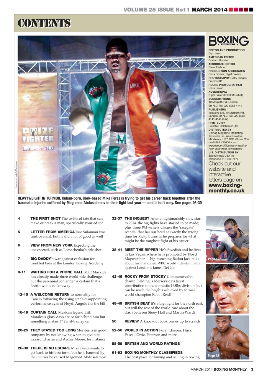 Boxing Monthly Preview Pages