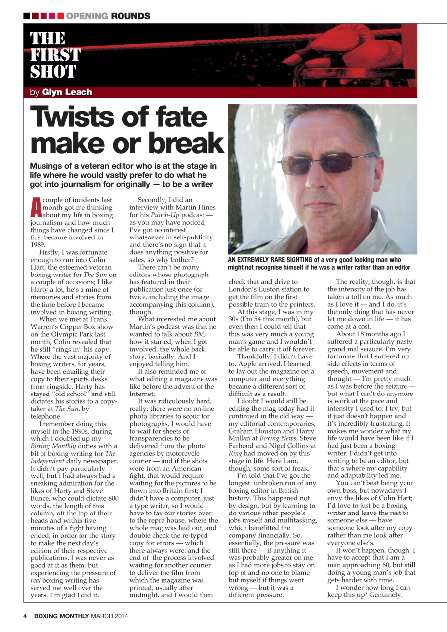 Boxing Monthly Preview Pages